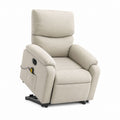Fauteuil relax électrique inclinable beige en polyester 85 x 95 x 105 cm