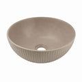 Vasque à poser ronde taupe en céramique 40 x 40 x 14 cm